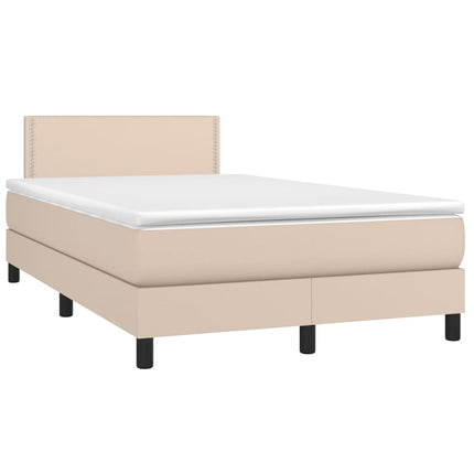 Giroletto a Molle con Materasso Cappuccino 120x200cm Similpelle