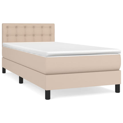 Giroletto a Molle con Materasso Cappuccino 80x200 cm Similpelle