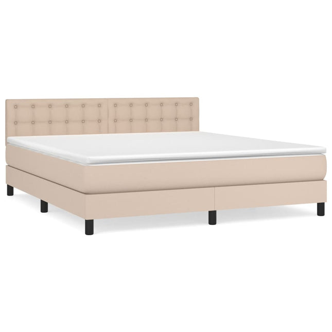 Giroletto a Molle con Materasso Cappuccino 180x200cm Similpelle