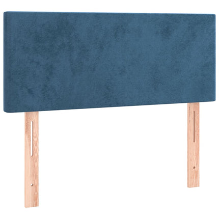 Giroletto a Molle con Materasso Blu Scuro 120x200 cm in Velluto