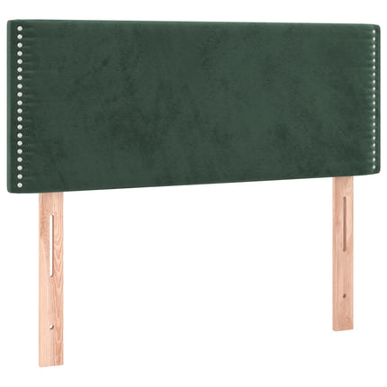Giroletto a Molle con Materasso Verde Scuro 120x200 cm Velluto