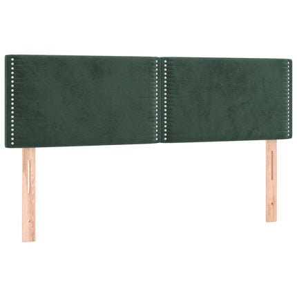 Giroletto a Molle con Materasso Verde Scuro 140x190 cm Velluto