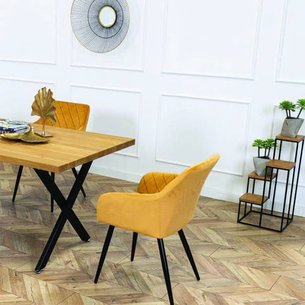 Home&Styling Supporto per Piante con 4 Ripiani Naturale e Nero