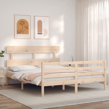 Giroletto con Testiera King Size in Legno Massello