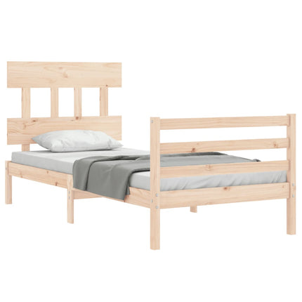Giroletto con Testiera Single in Legno Massello