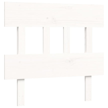 Giroletto con Testiera Bianco Single in Legno Massello