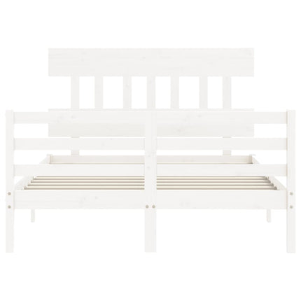 Giroletto con Testiera Bianco Small Double Legno Massello