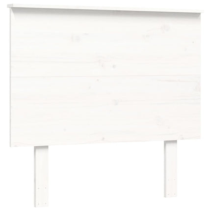 Giroletto con Testiera Bianco 100x200 cm in Legno Massello