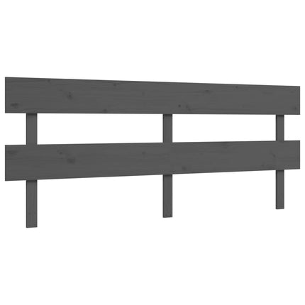 Letto per Anziani con Testiera Grigio 200x200 cm Legno Massello