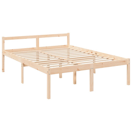 Letto per Anziani con Testiera King in Legno Massello