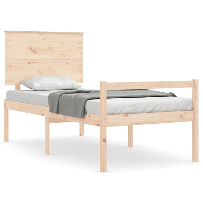 Letto per Anziani con Testiera Single in Legno Massello