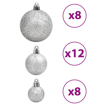 Palline di Natale 100 pz Blu e Argento 3 / 4 / 6 cm