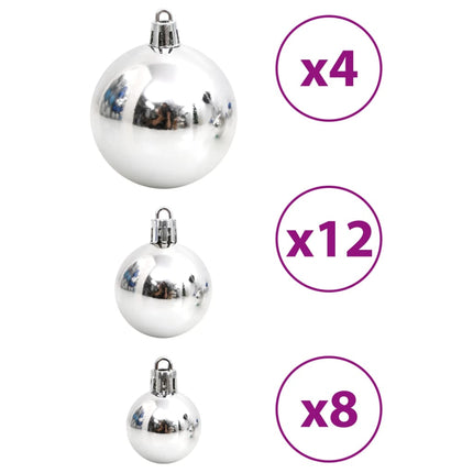 Palline di Natale 100 pz Blu e Argento 3 / 4 / 6 cm