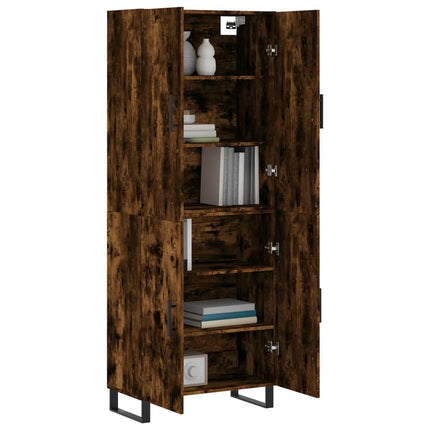 Credenza Rovere Fumo  69,5x34x180 cm in Legno Multistrato