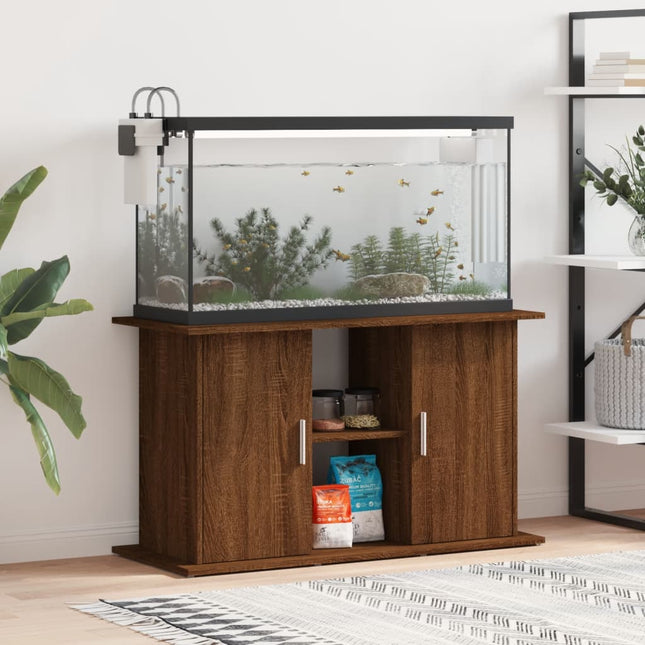Supporto Acquario 101x41x58 cm Legno Multistrato Rovere Marrone