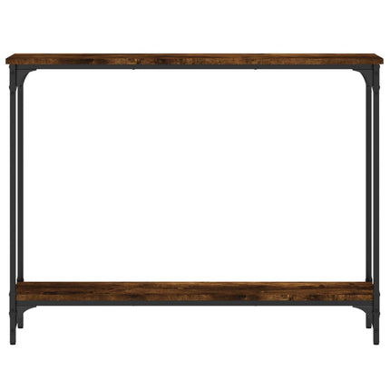 Tavolino Consolle Rovere Fumo 100x22,5x75cm Legno Multistrato