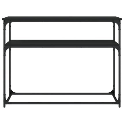 Tavolino Consolle Nero 100x35,5x75 cm in Legno Multistrato