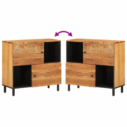 Credenza 80x33x75 cm in Legno Massello di Acacia