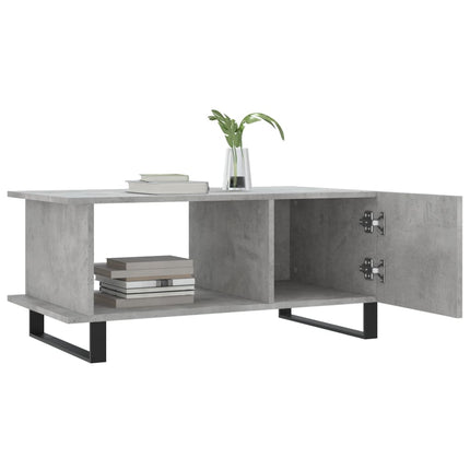 Tavolino da Salotto Grigio Cemento 90x50x40cm Legno Multistrato