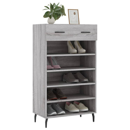 Scarpiera Grigio Sonoma 60x35x105 cm in Legno Multistrato