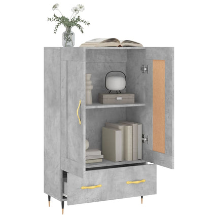 Credenza Grigio Cemento 69,5x31x115 cm in Legno Multistrato