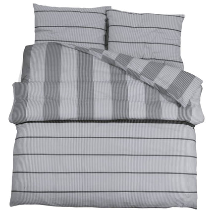 Set Copripiumino Grigio 155x220 cm in Cotone