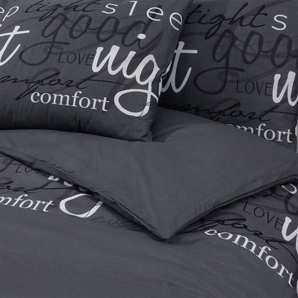 Set Copripiumino Nero 240x220 cm in Cotone