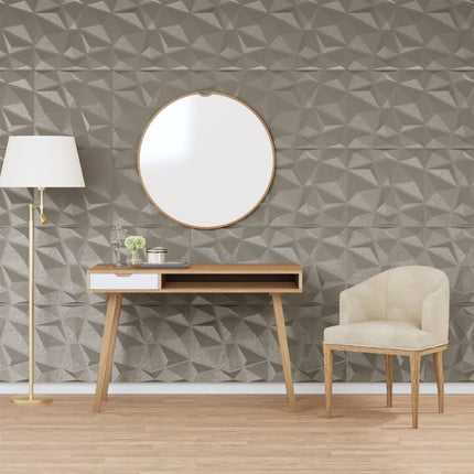 Pannelli Murali 48 pz Grigio Cemento 50x50cm XPS 12 m² Diamante