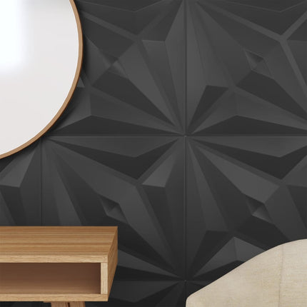 Pannelli Murali 48 pz Neri 50x50 cm XPS 12 m² Stella