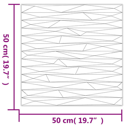 Pannelli Murali 24 pz Bianchi 50x50 cm XPS 6 m² Pietra