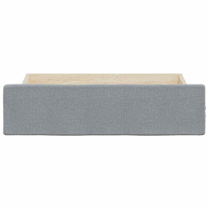 Cassetti da Letto 2pz Grigio Chiaro Legno Multistrato e Tessuto