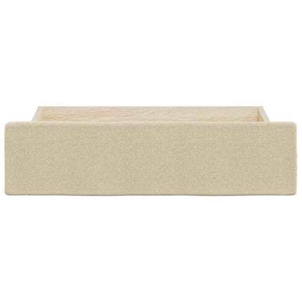 Cassetti da Letto 2pz Crema in Legno Multistrato e Tessuto