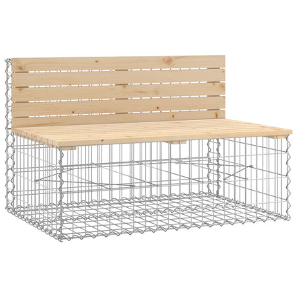 Panca Giardino Design Gabbione 103x70x65 cm Legno Massello Pino