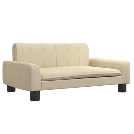 Divano per Bambini Crema 70x45x30 cm in Tessuto