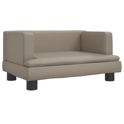 Divano per Bambini Cappuccino 60x40x30 cm in Similpelle