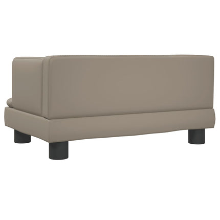 Divano per Bambini Cappuccino 60x40x30 cm in Similpelle