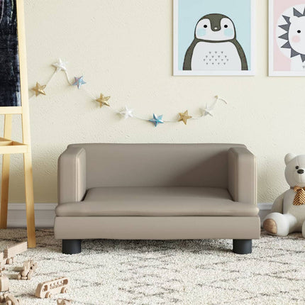Divano per Bambini Cappuccino 60x40x30 cm in Similpelle