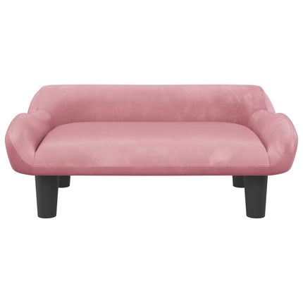 Divano per Bambini Rosa 70x40x24 cm in Velluto