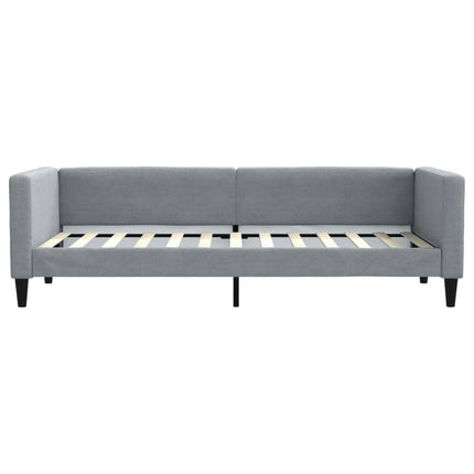 Divano Letto con Letto Estraibile Grigio Chiaro 80x200 Tessuto