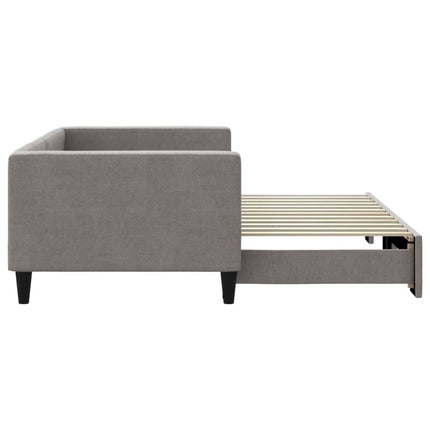 Divano Letto con Letto Estraibile Tortora 90x200 cm in Tessuto