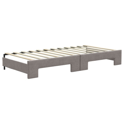 Divano Letto con Letto Estraibile Tortora 90x200 cm in Tessuto