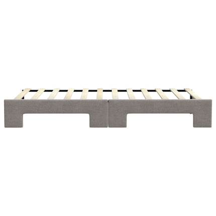 Divano Letto con Letto Estraibile Tortora 90x200 cm in Tessuto