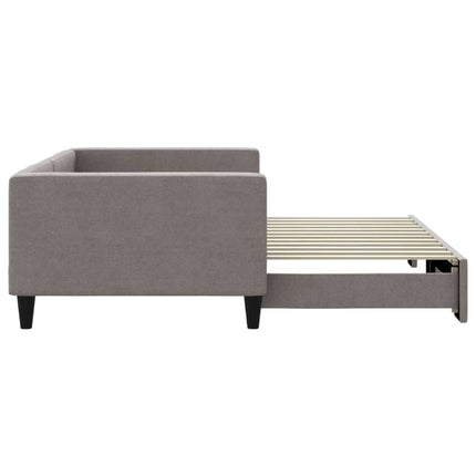Divano Letto con Letto Estraibile Tortora 100x200 cm in Tessuto