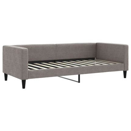 Divano Letto Estraibile con Cassetti Tortora 100x200 cm Tessuto