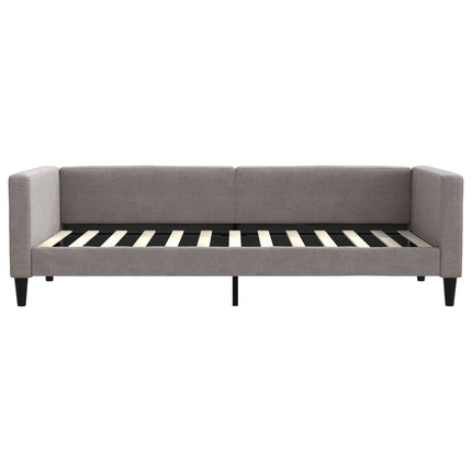 Divano Letto Estraibile con Cassetti Tortora 100x200 cm Tessuto