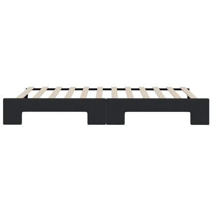 Divano Letto con Letto Estraibile Nero 80x200 Tessuto