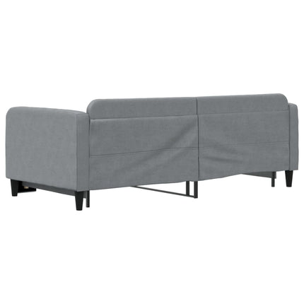 Divano Letto con Letto Estraibile Grigio Chiaro 90x190 Tessuto