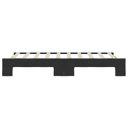 Divano Letto con Letto Estraibile Nero 90x190 cm in Tessuto