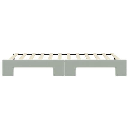 Divano Letto con Letto Estraibile Grigio Chiaro 80x200 Velluto