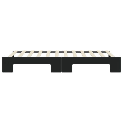 Divano Letto con Letto Estraibile Nero 80x200 cm in Velluto